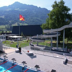 Toboggan aquatique collectivité de Broc en Suisse