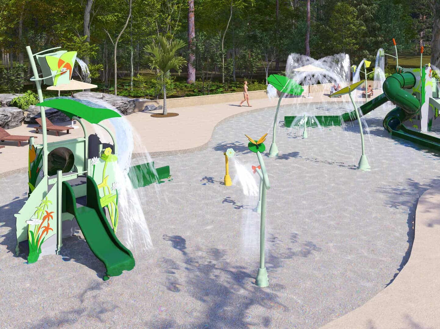 Jeux d'eau signature pataugeoire sur mesure